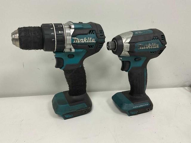 Makita 18v lxt combokit; klopboormachine & slagmoersleutel - afbeelding 2 van  9