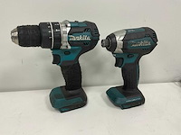 Makita 18v lxt combokit; klopboormachine & slagmoersleutel - afbeelding 2 van  9