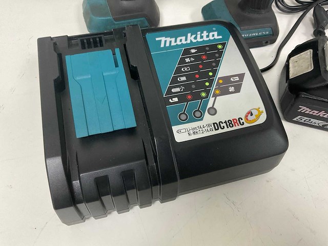 Makita 18v lxt combokit; klopboormachine & slagmoersleutel - afbeelding 4 van  9