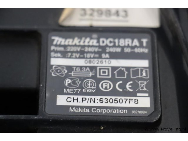Makita acculader dc18ra 630507f8 - afbeelding 4 van  4
