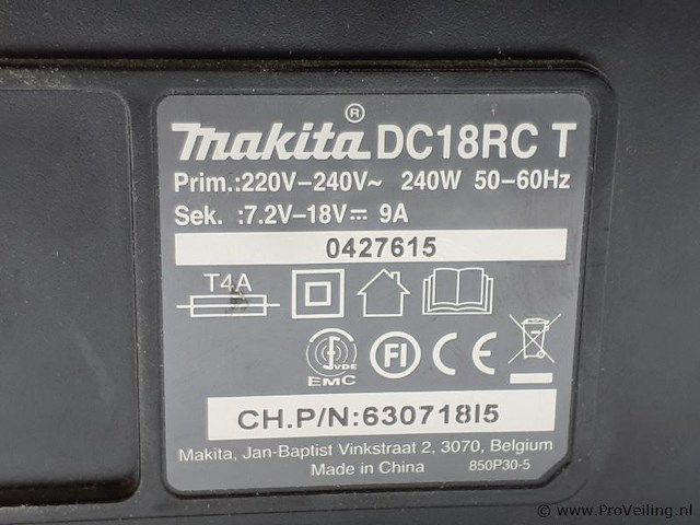Makita acculader dc18rc t incl. accu 5.0ah, 18v lithium-ion - afbeelding 2 van  7