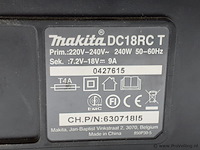 Makita acculader dc18rc t incl. accu 5.0ah, 18v lithium-ion - afbeelding 2 van  7