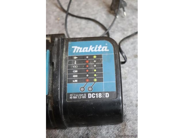 Makita acculader voor schuifaccu's dc18sd - afbeelding 2 van  3