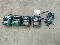 Makita accu's en laders (5x) - afbeelding 1 van  13