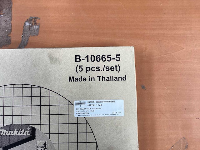 Makita b-10665-5 doorslijpschijven 1 doos 5 stuks - afbeelding 2 van  3