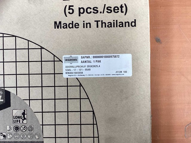 Makita b-10665-5 doorslijpschijven 1 doos 5 stuks - afbeelding 3 van  3