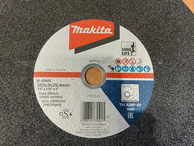 Makita b-10665 slijpschijf ø355 mm (10x) - afbeelding 1 van  3
