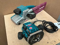 Makita bandschuurmachine en bovenfrees