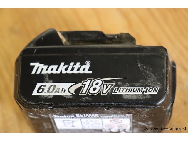 Makita bl1860b lithium-ion accu, 6.0ah, 18v - afbeelding 2 van  5