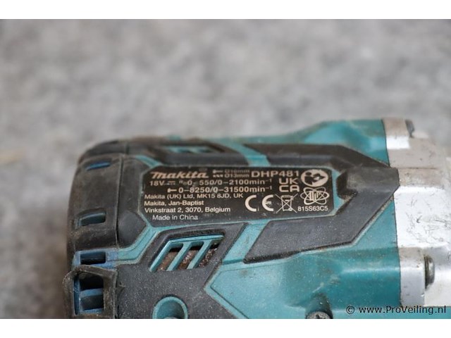 Makita boormachine dhp481, 18v - afbeelding 3 van  4