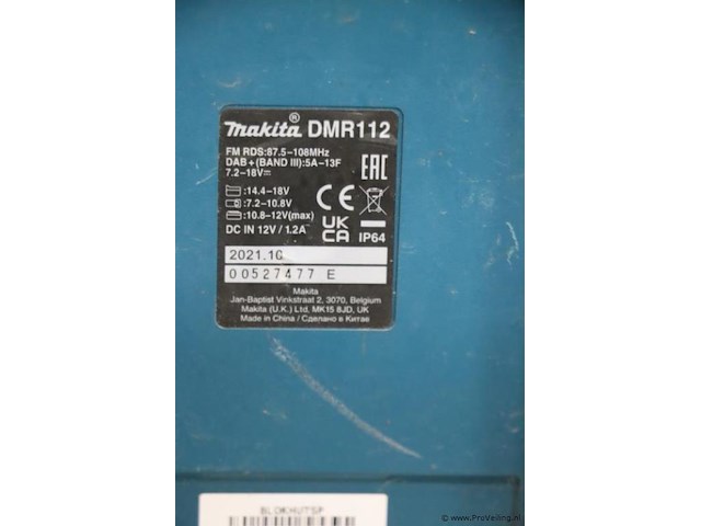 Makita bouwradio dmr112, 18v - afbeelding 6 van  7