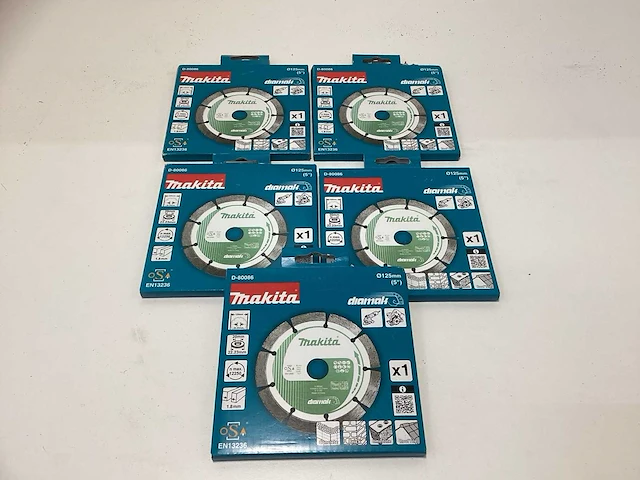 Makita d-80086 diamantschijf van 125 mm (5x) - afbeelding 1 van  4