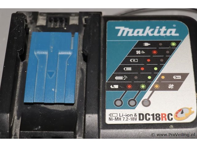 Makita dc18rc s accu-lader - afbeelding 2 van  3