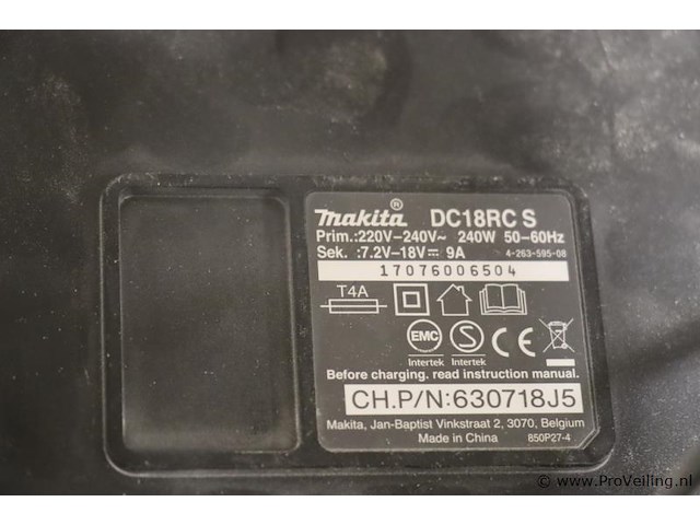 Makita dc18rc s accu-lader - afbeelding 3 van  3