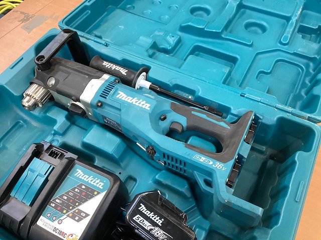 Makita dda460 haakse boormachine incl. 2x 5a accu bl1850b + acculader dc18rc - afbeelding 7 van  11