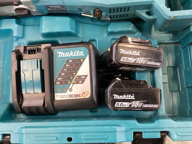 Makita dda460 haakse boormachine incl. 2x 5a accu bl1850b + acculader dc18rc - afbeelding 8 van  11
