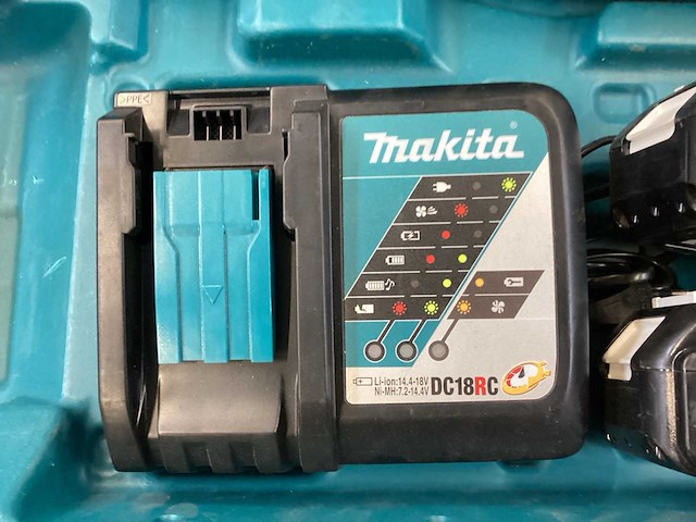Makita dda460 haakse boormachine incl. 2x 5a accu bl1850b + acculader dc18rc - afbeelding 10 van  11