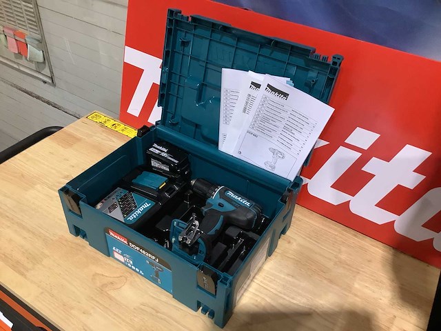 Makita ddf482 lxt 18v accu schroefmachine set - afbeelding 3 van  5