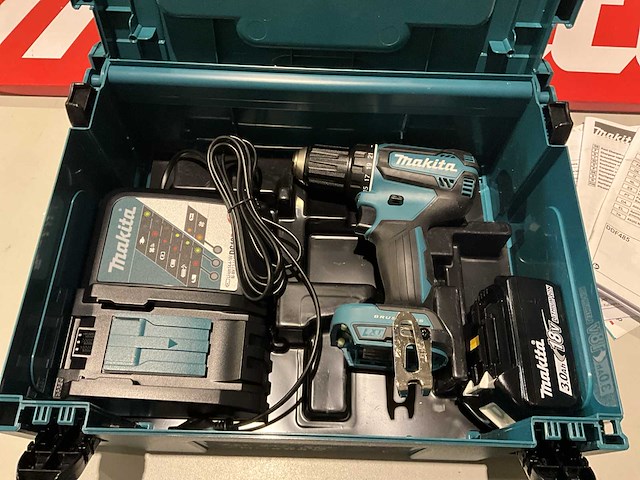 Makita ddf485rtj 18v lxt accu schroefmachine set - afbeelding 6 van  9