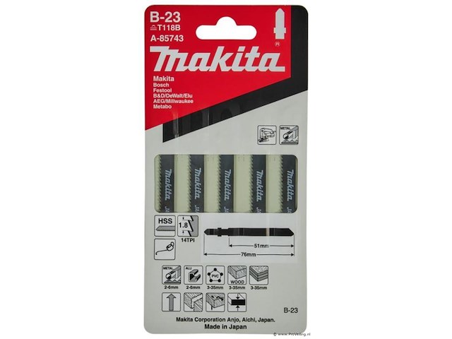 Makita decoupeerzaagblad b-23 - a-85743 - afbeelding 1 van  3