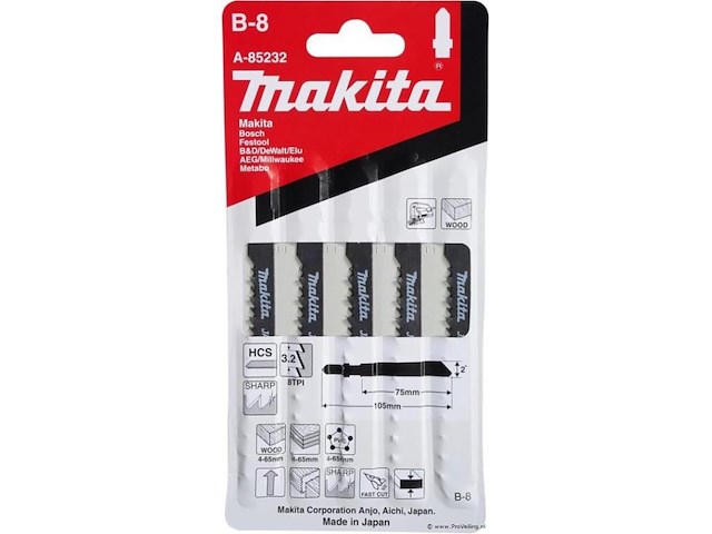 Makita decoupeerzaagblad hout 75mm b8- a-85232 - afbeelding 1 van  4
