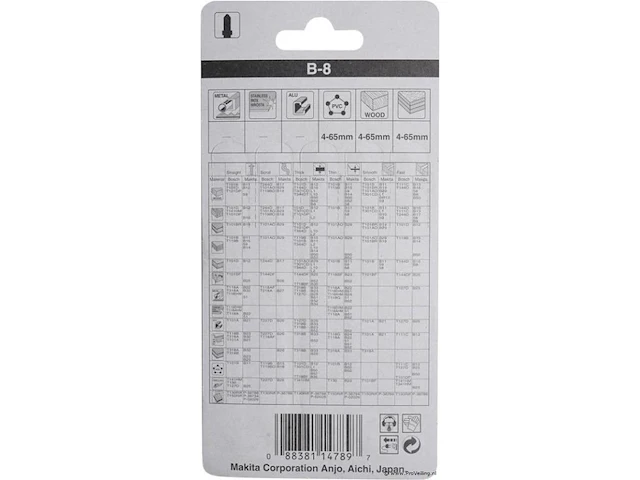 Makita decoupeerzaagblad hout 75mm b8- a-85232 - afbeelding 2 van  4