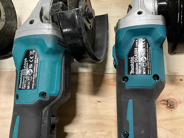 Makita dga 504/506/508 haakse slijpmachine (4x) - afbeelding 3 van  4