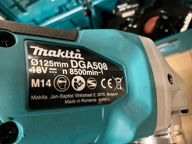 Makita dga 508 haakse slijpmachine (2x) - afbeelding 5 van  5