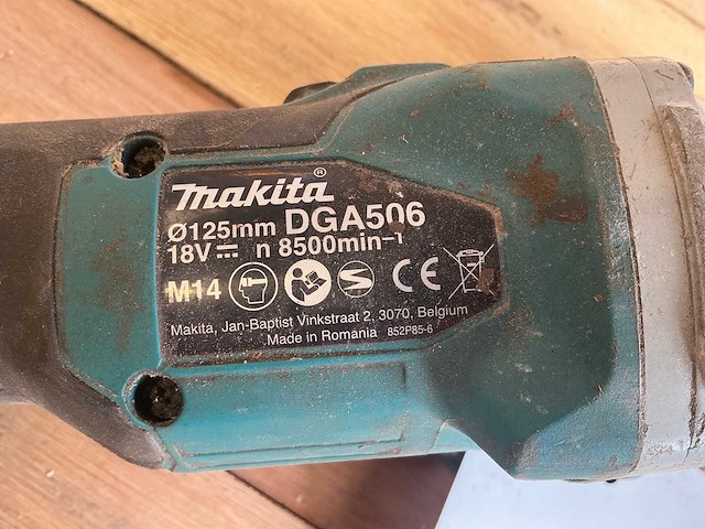 Makita dga506 accu haakse slijper - afbeelding 2 van  4