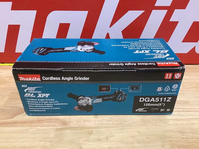 Makita dga511z accu slijpmachine / haakse slijper - afbeelding 1 van  2