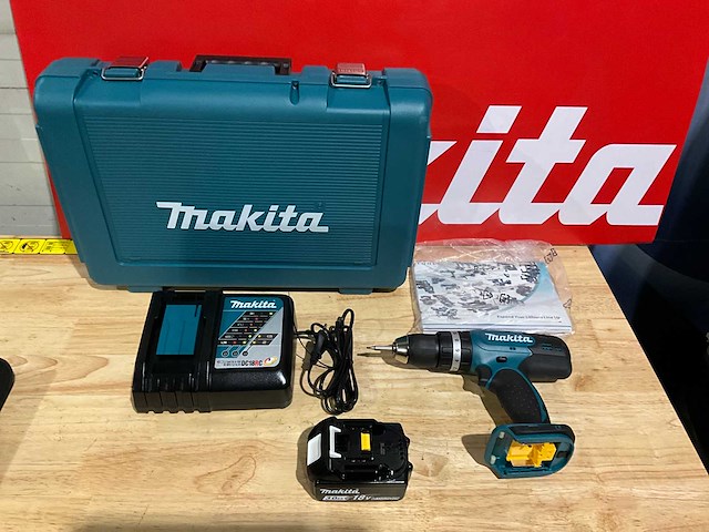 Makita dhp453 rfe set accu klopboor-/schroefmachineset - afbeelding 1 van  7