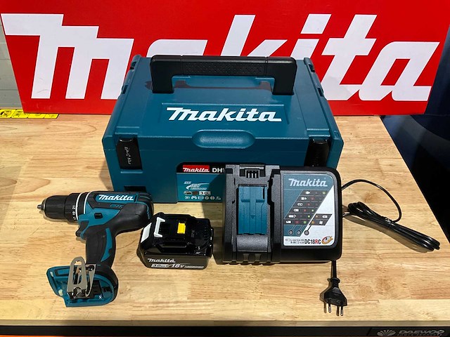Makita dhp482 18v lxt accu klopboor-/schroefmachineset - afbeelding 1 van  4