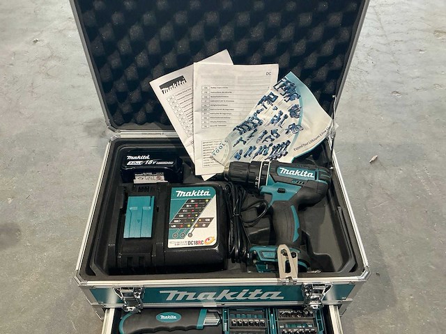 Makita dhp482 rfx accu klopboor-/schroefmachineset + gereedschapsset - afbeelding 3 van  10