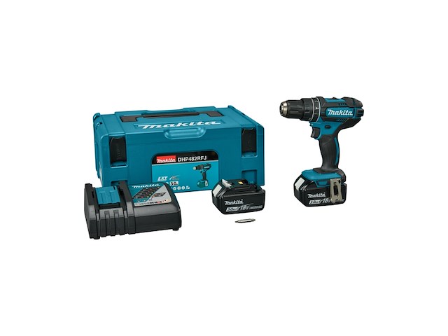 Makita dhp482rfj accu klop-/schroefboormachine 18v 3.0ah in mbox - afbeelding 2 van  3
