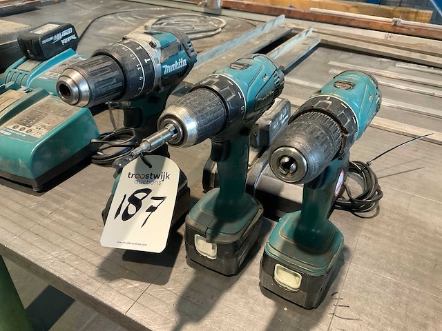 Makita dhp484 / bdf446 schroefboormachine (3x) - afbeelding 2 van  3