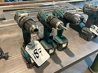 Makita dhp484 / bdf446 schroefboormachine (3x) - afbeelding 1 van  3