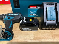 Makita dhp485 18v lxt accu klopboor-/schroefmachineset - afbeelding 2 van  3