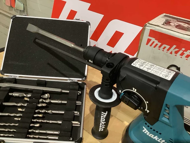 Makita dhr243z accu sds-plus boorhamer + beitelset - afbeelding 9 van  9