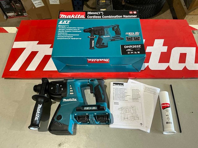 Makita dhr263z sds-plus combinatie boorhamer op accu - afbeelding 1 van  8