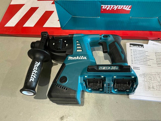 Makita dhr263z sds-plus combinatie boorhamer op accu - afbeelding 2 van  8