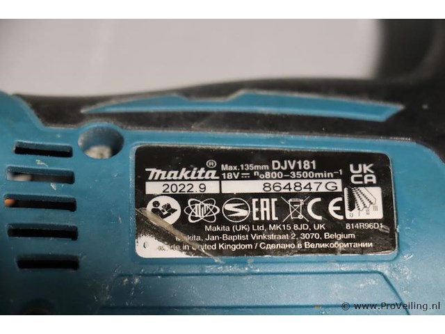 Makita djv181zj 18v koolborstelloze accu-decoupeerzaag, 18v - afbeelding 8 van  10