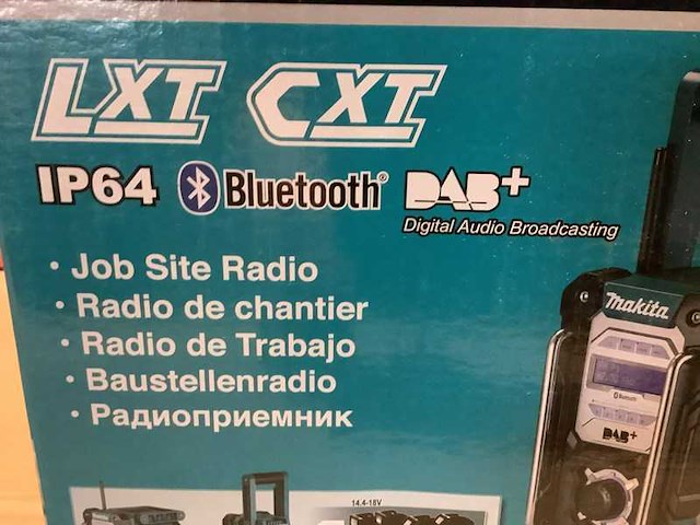 Makita dmr112 bluetooth/dab+ bouwradio op accu - afbeelding 5 van  8
