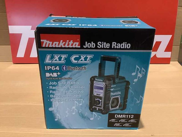 Makita dmr112 bluetooth/dab+ bouwradio op accu - afbeelding 2 van  9