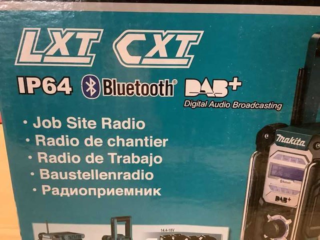 Makita dmr112 bluetooth/dab+ bouwradio op accu - afbeelding 3 van  5