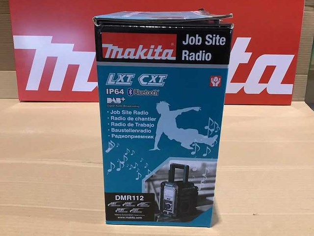 Makita dmr112 bluetooth/dab+ bouwradio op accu - afbeelding 3 van  6
