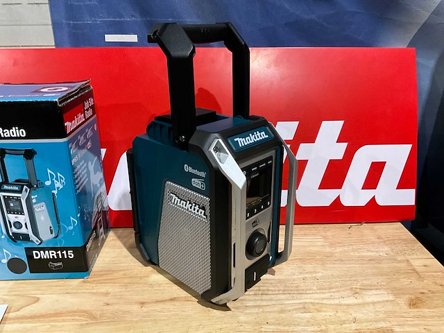 Makita dmr115 bluetooth/dab+ bouwradio op accu - afbeelding 3 van  7