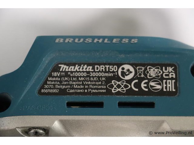 Makita drt50zjx2 koolborstelloze accu-boven- en kantenfrees, 18v - afbeelding 5 van  9