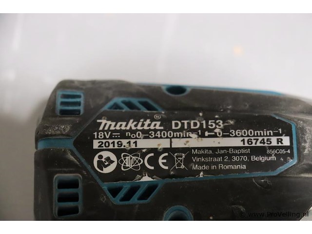 Makita dtd153 accu-slagschroevendraaier, 18v - afbeelding 3 van  6