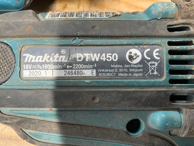 Makita dtw450 slagmoersleutel (2x) - afbeelding 4 van  6