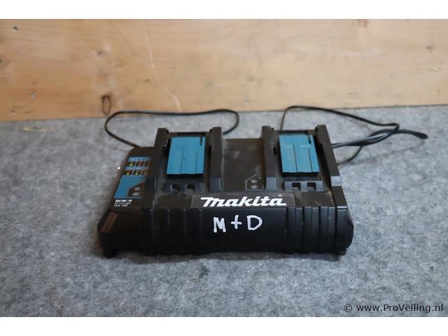 Makita dubbele acculader dc18sh - afbeelding 1 van  3